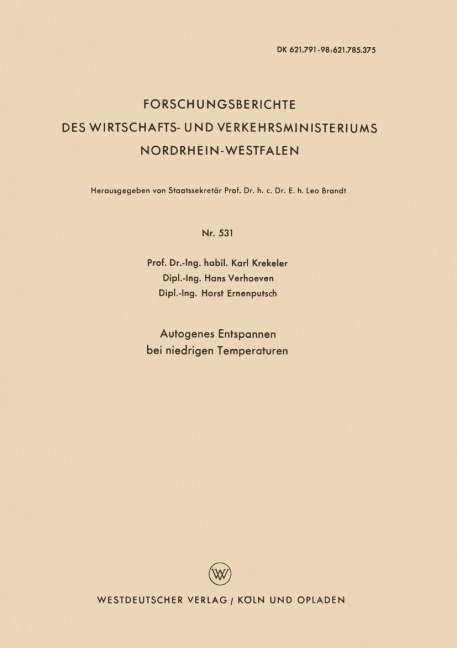Autogenes Entspannen bei niedrigen Temperaturen - Karl Krekeler