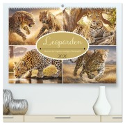 Cover-Bild zum Titel 'Leoparden. Meister der Jagd im seidigen Fleckenfell (hochwertiger Premium Wandkalender 2026 DIN A2 quer), Kunstdruck in Hochglanz' von 'Rose Hurley'