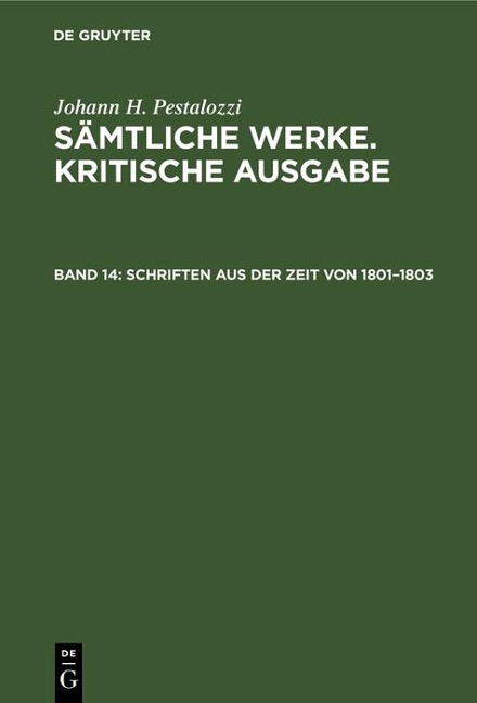 Schriften aus der Zeit von 1801-1803 - 