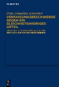 Cover-Bild zum Titel 'Verfassungsbeschwerde gegen ein gleichheitswidriges Urteil' von 'Peter Sebastian Schneider'