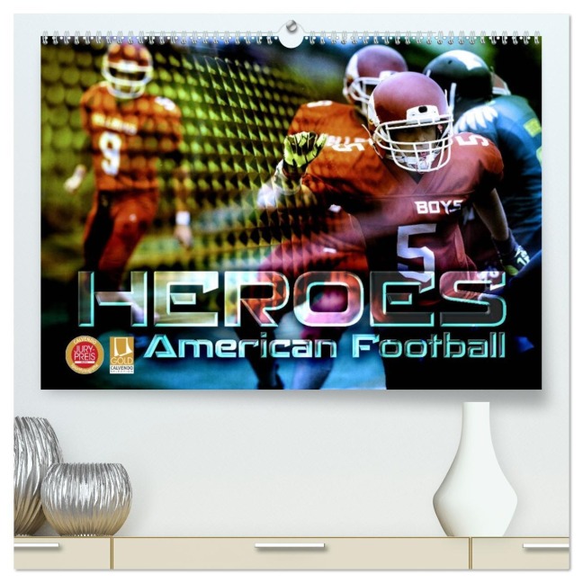 HEROES - American Football (hochwertiger Premium Wandkalender 2026 DIN A2 quer), Kunstdruck in Hochglanz - Renate Bleicher