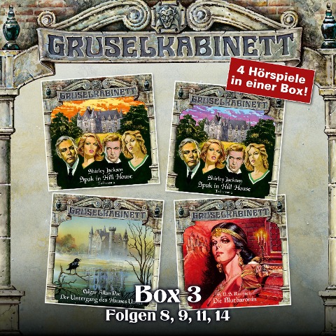 Gruselkabinett - Folgen 8, 9, 11, 14 - Shirley Jackson, Edgar Allan Poe, E. B. S. Raupach