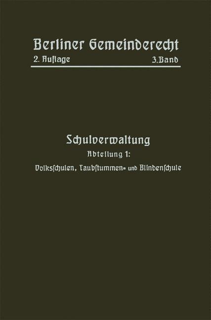 Schulverwaltung - Berliner Gemeinderecht