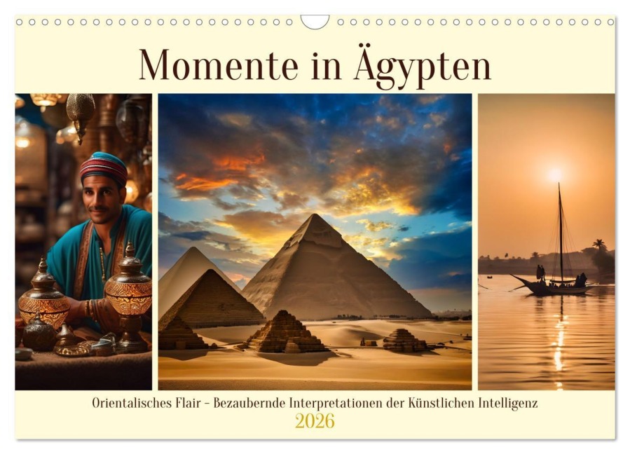 Momente in Ägypten (Wandkalender 2026 DIN A3 quer), CALVENDO Monatskalender - Claudia Kleemann