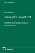 Cover-Bild zum Titel 'Irrelevanz im Umweltrecht' von 'Malte Pickhardt'