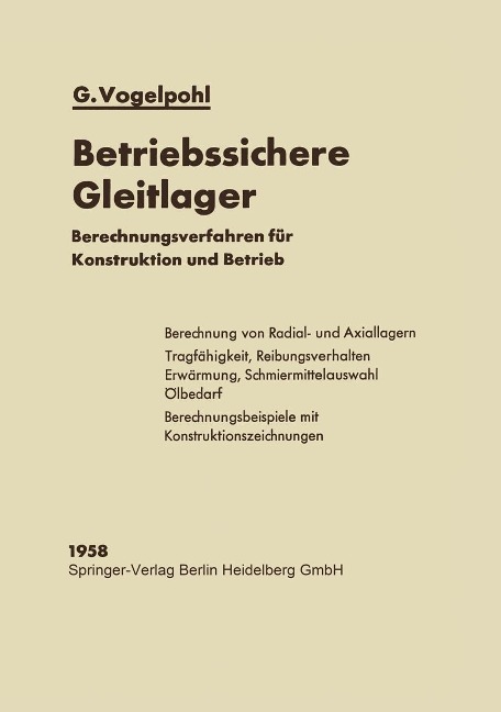 Betriebssichere Gleitlager - Georg Vogelpohl