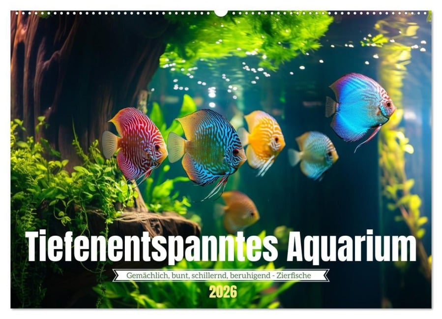 Tiefenentspanntes Aquarium (Wandkalender 2026 DIN A2 quer), CALVENDO Monatskalender - Kerstin Waurick