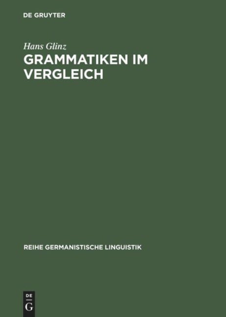 Grammatiken im Vergleich - Hans Glinz