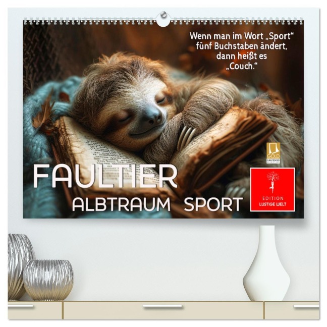 Faultier - Albtraum Sport (hochwertiger Premium Wandkalender 2026 DIN A2 quer), Kunstdruck in Hochglanz - Peter Roder