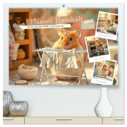 Cover-Bild zum Titel 'Hamsti Haushalt - Ordnung mit Pfiff und Flausch (hochwertiger Premium Wandkalender 2026 DIN A2 quer), Kunstdruck in Hochglanz' von 'Fred Schimak'