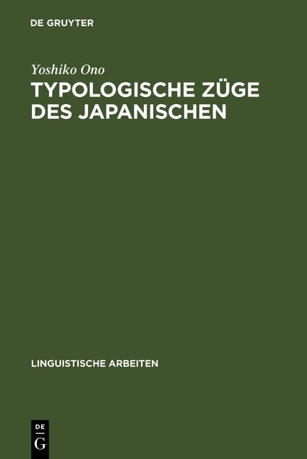 Typologische Züge des Japanischen - Yoshiko Ono