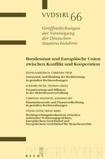 Bundesstaat und Europäische Union zwischen Konflikt und Kooperation - Stefan Kadelbach, Christian Tietje, Et Al., Thomas Gross, Eckhard Pache