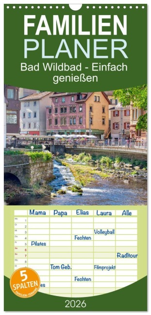 Familienplaner 2026 - Bad Wildbad - Einfach genießen mit 5 Spalten (Wandkalender, 21 x 45 cm) CALVENDO - Thomas Bartruff