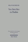 Cover-Bild zum Titel 'Von Ben Sira zu Paulus' von 'Oda Wischmeyer'