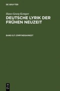 Cover-Bild zum Titel 'Empfindsamkeit' von 'Hans-Georg Kemper'