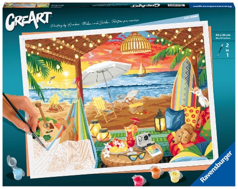 Ravensburger CreArt - Malen nach Zahlen 20276 - Cozy Cabana - ab 14 Jahren - 