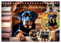 Cover-Bild zum Titel 'Rottweiler - die Beschützer (Tischkalender 2026 DIN A5 quer), CALVENDO Monatskalender' von 'Claudia Kleemann'