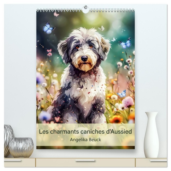 Les charmants caniches d'Aussied - Angelika Beuck (Calendrier mural 2026 DIN A2 horizontal) calendrier de bureau - Angelika Beuck