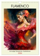 Cover-Bild zum Titel 'Flamenco. Anmutige Tänzerinnen. Illustrationen (Wandkalender 2026 DIN A4 hoch), CALVENDO Monatskalender' von 'Rose Hurley'