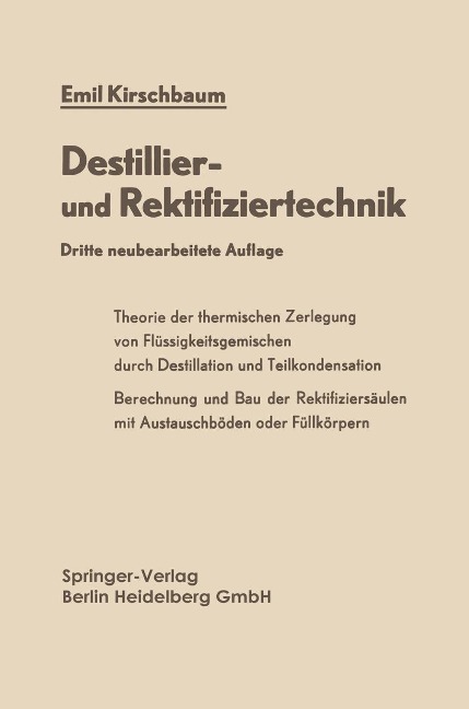 Destillier- und Rektifiziertechnik - Emil Kirschbaum