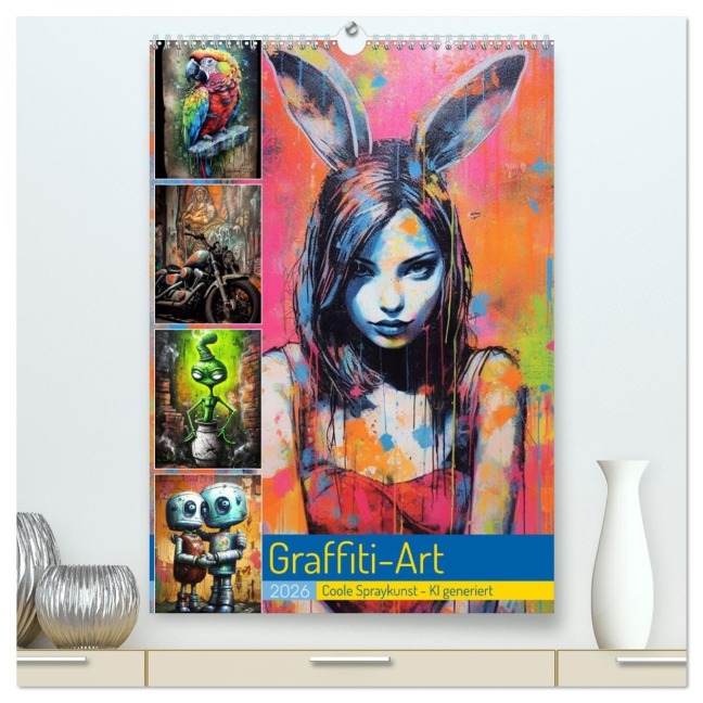 Graffiti Art (hochwertiger Premium Wandkalender 2026 DIN A2 hoch), Kunstdruck in Hochglanz - Cathrin Illgen