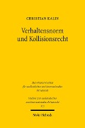 Cover-Bild zum Titel 'Verhaltensnorm und Kollisionsrecht' von 'Christian Kalin'