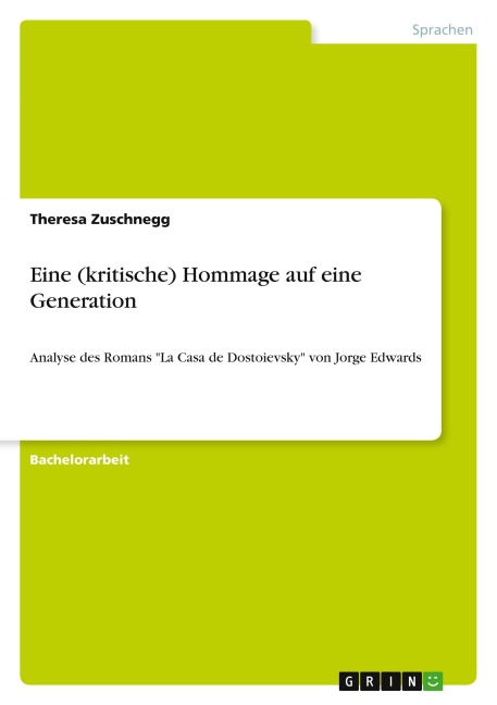 Eine (kritische) Hommage auf eine Generation - Theresa Zuschnegg
