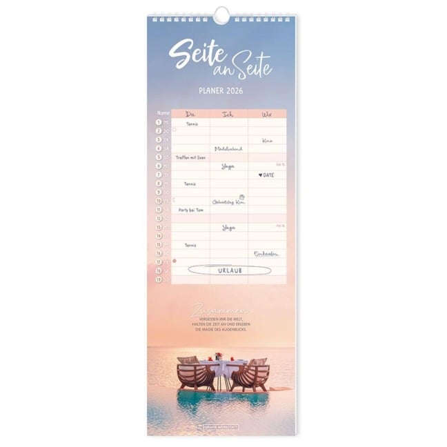 Paarplaner 2026 Seite an Seite - 