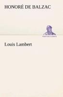 Louis Lambert - Honoré de Balzac