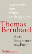 Cover-Bild zum Titel 'Argumente eines Winterspaziergängers' von 'Thomas Bernhard'
