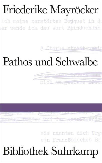 Pathos und Schwalbe - Friederike Mayröcker