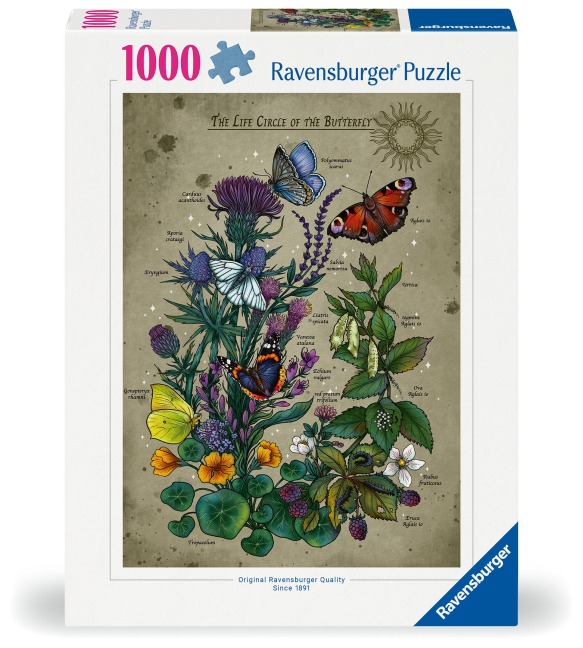 Erwachsenenpuzzle 1000 Teile - Lebenskreis eines Schmetterlings - 