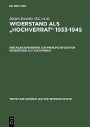 Cover-Bild zum Titel 'Erschließungsband zur Mikrofiche-Edition Widerstand als Hochverrat' von ''