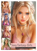 Cover-Bild zum Titel 'Sexy Fantasy-Girls. Mädchen zwischen Kunst und Sinnlichkeit (Wandkalender 2026 DIN A2 hoch), CALVENDO Monatskalender' von 'Rose Hurley'