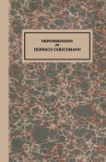 Cover-Bild zum Titel 'Erinnerungen an Heinrich Curschmann' von 'Fritz Curschmann, Hans Curschmann, Heinrich Curschmann, Karl Hirsch'