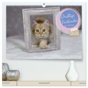 Drollige Tierkinder Mit Sprüchen (hochwertiger Premium Wandkalender 2026 DIN A2 quer), Kunstdruck in Hochglanz - Wiebke von der Heyde