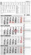 4-Monatskalender Kombi 2025 - Büro-Kalender 33x45 cm (geöffnet) - mit Datumsschieber - Zettler - 961-0011 - 