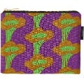 Pouch, Pfifferlinge, Violett, Neon, 17 x 23cm, 100% Baumwolle - 