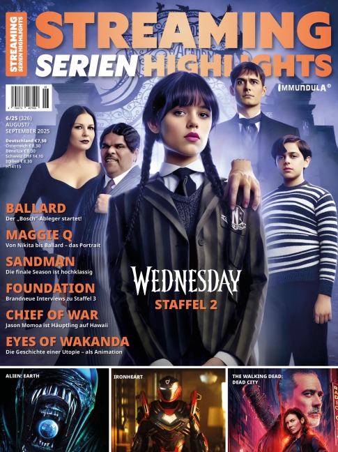 STREAMING SERIEN HIGHLIGHTS. Ausgabe August/September 2025 (#326) - 