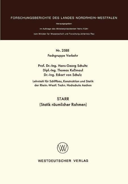 STARR (Statik räumlicher Rahmen) - Hans-Georg Schultz