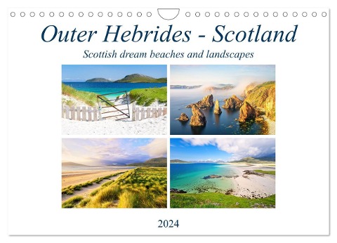 Outer Hebrides - Scotland Scottish dream beaches and landscapes (Wall Calendar 2024 DIN A4 landscape), CALVENDO 12 Month Wall Calendar - Sandra Schaenzer