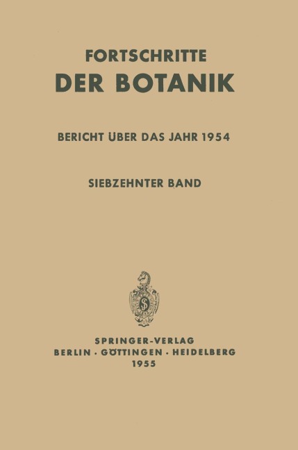 Bericht über das Jahr 1954 - Ulrich Lüttge, Wolfram Beyschlag, John Cushman, Dennis Francis, Burkhard Büdel