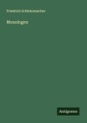 Cover-Bild zum Titel 'Monologen' von 'Friedrich Schleiermacher'