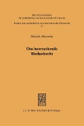 Cover-Bild zum Titel 'Das internationale Wechselrecht' von 'Gabriele Morawitz'