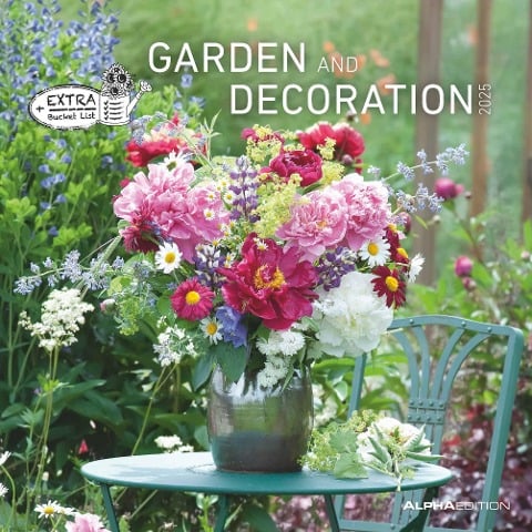 Garden & Decoration 2025 - Broschürenkalender 30x30 cm (30x60 geöffnet) - Kalender mit Platz für Notizen - Garten - Bildkalender - Gartenkalender - 