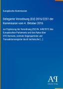 Cover-Bild zum Titel 'Delegierte Verordnung (EU) 2016/2251 der Kommission vom 4. Oktober 2016' von 'Europäische Kommission'