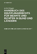 Cover-Bild zum Titel 'Formelles Disziplinarrecht' von 'Erich Lindgen'
