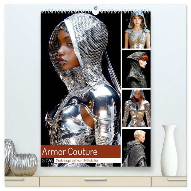 Armor Couture. Mode inspiriert vom Mittelalter (hochwertiger Premium Wandkalender 2026 DIN A2 hoch), Kunstdruck in Hochglanz - Rose Hurley