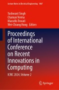Cover-Bild zum Titel 'Proceedings of International Conference on Recent Innovations in Computing' von ''