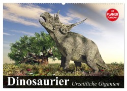 Cover-Bild zum Titel 'Dinosaurier. Urzeitliche Giganten (Wandkalender 2026 DIN A2 quer), CALVENDO Monatskalender' von 'Elisabeth Stanzer'